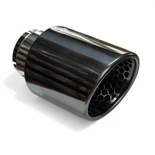 Насадка на глушник кругла 100мм темний хром Honey Comb  RXE03-022-101-BK фото