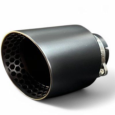 Насадка на глушник кругла 100мм чорний мат Honey Comb 350860101HC фото