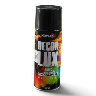 Емаль Nowax жаростійка чорна 450ml NX65037 фото