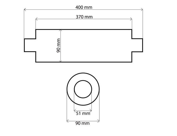 Резонатор (стронгер) Turboworks 51мм 370мм ss304 3508035 фото