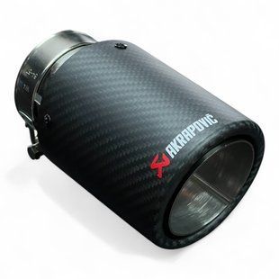 Насадка на глушник кругла Akrapovic Carbon Matt 89мм хром 35081143BM фото
