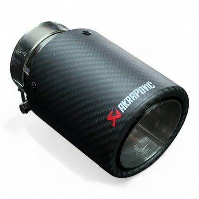 Насадка на глушник кругла Akrapovic Carbon Matt 89мм хром 35081143BM фото
