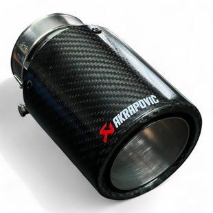 Насадка на глушник кругла Akrapovic Carbon Gloss 89мм хром 35081143BG фото