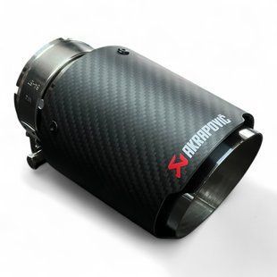 Насадка на глушник кругла Akrapovic Carbon Matt 89мм хром 35081142BM фото